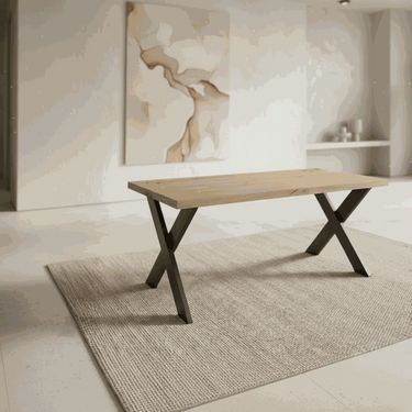 Mesa de centro fija patas metálicas BRUNA