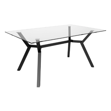 Mesa de comedor rectangular cristal mod. ANITA