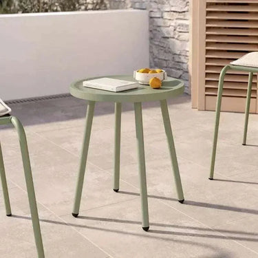 Mesita exterior auxiliar HABAS minimalista resistente en cinco colores
