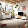 mueble de salón comedor completo bolonia diseño contemporáneo con buffet y mueble tv