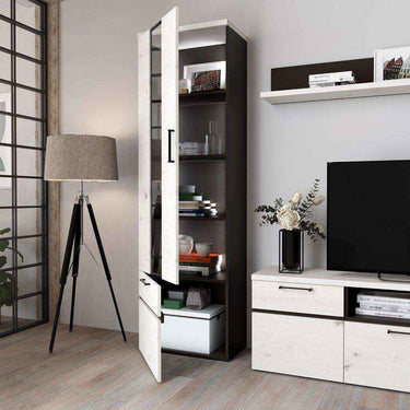 Mueble de salón composición ROMA estilo nórdico en dos colores
