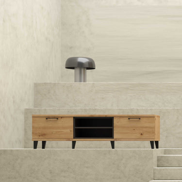 Mueble para TV Bolonia 2 puertas con cubo pequeño bicolor