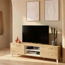 Mueble para TV Bolonia 2 puertas y cubo pequeño bicolor ideal para espacios compactos