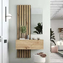 Mueble recibidor FLORENCIA mod. 6 con espejo rectangular y almacenamiento elegante