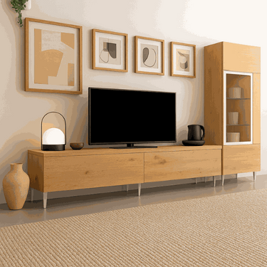 Mueble salón composición CATANIA 2 Ambiente 7 diseño minimalista bitono
