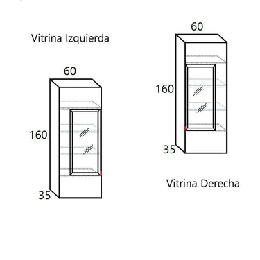 Mueble salón composición CATANIA 2 Ambiente 10 con vitrina y bajo TV