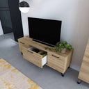 mueble salón comedor bolonia ambiente moderno con vitrina y módulo tv