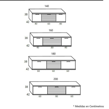 Mueble salón comedor Bolonia ambiente 3 con vitrina y mueble TV en roble natural