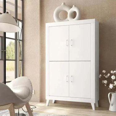 Mueble salón composición Asti con mueble TV y vitrina en varios colores