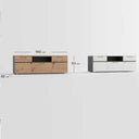 Mueble de salón composición ROMA estilo nórdico tres piezas