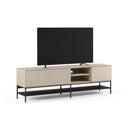 Mueble TV Arima moderno con 2 puertas y patas metálicas negras