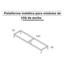 Mueble TV ASTI con 2 cajones, 2 puertas y hueco central personalizable