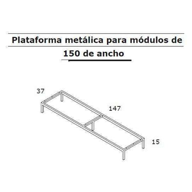 Mueble TV ASTI con 2 cajones, 2 puertas y hueco central personalizable