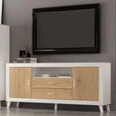 Mueble TV ASTI con 2 cajones, 2 puertas y hueco central personalizado
