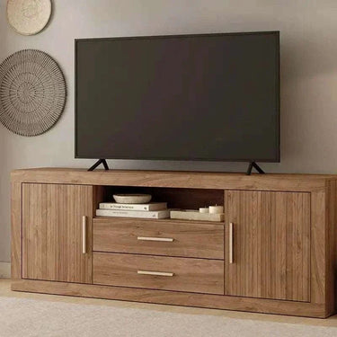 Mueble TV ASTI con 2 cajones, 2 puertas y hueco central personalizable