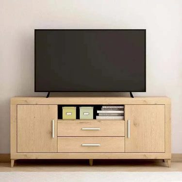 Mueble TV ASTI con 2 cajones, 2 puertas y hueco central personalizable