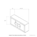 Mueble TV ASTI con 2 cajones, 2 puertas y hueco central personalizable