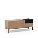 Mueble TV Cailin de roble con tres puertas y hueco abierto para salón