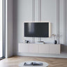 Mueble TV colgado Acorad Perla con 4 puertas diseño moderno