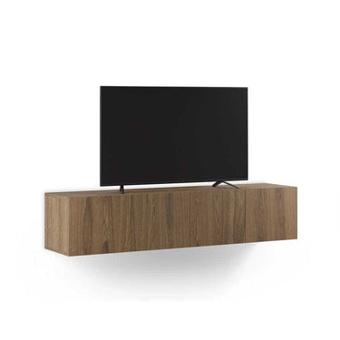 mueble tv colgado roble acorad cuatro puertas cierre lento diseño moderno