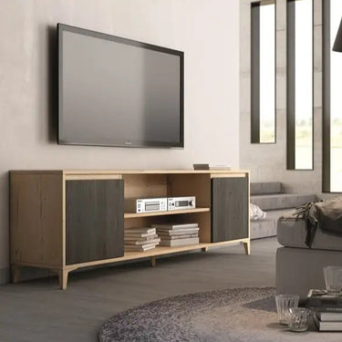 Mueble TV dos puertas y dos huecos 178 cm LECCE