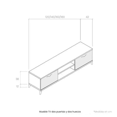 Mueble TV 2H + 2P BOLONIA Mueble TV