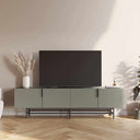 Mueble TV Eldia verde moderno con 4 puertas y patas negras