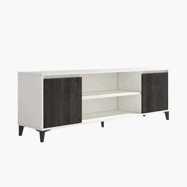 mueble tv lecce 178 cm con dos puertas y dos huecos abiertos