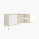 Mueble TV Lecce con dos puertas, dos huecos y tiradores uñero