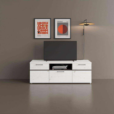 mueble para tv roma 160cm en salón con diseño nórdico y almacenamiento