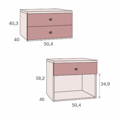 muebles dormitorio matrimonio cabecero galería mesitas asimétricas personalizables