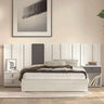 Muebles dormitorio matrimonio composición Siena con cabecero galería y mesitas asimétricas personalizables