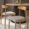 Pack de 2 sillas de salón Malmo con asiento tapizado y estructura de madera roble