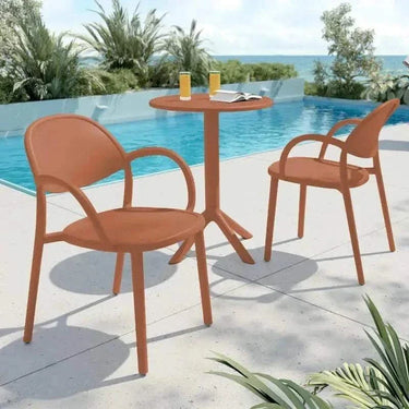 Silla de jardín Arob, pack 4 sillas apilables para interior y exterior en varios colores