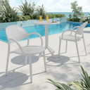 Silla de jardín Arob, pack 4 sillas apilables para interior y exterior