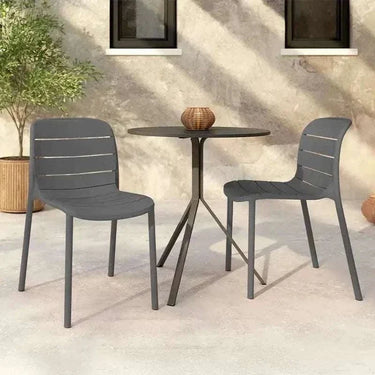 Silla de jardín MULLUT, Pack de 4 sillas apilables en colores variados