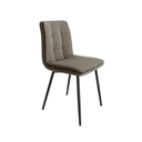 Pack de 4 sillas de comedor Parma con asiento tapizado y patas negras