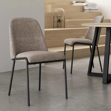 Pack 4 Sillas De Salón Tapizada Mod. Atlanta Marron Silla Comedor