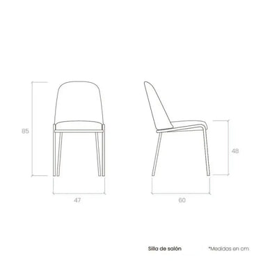 Pack 4 Sillas De Salón Tapizada Mod. Atlanta Silla Comedor
