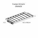 Pantalonero extraíble metálico L'AQUILA con 7 barras colgador para armario