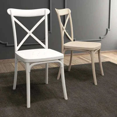 Pack de 4 sillas de jardín apilables modelo Roma en colores neutros para interior y exterior