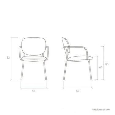 Pack 2 sillas salon comedor mod.OSAKA