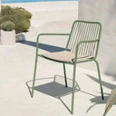 Silla de jardín metálica apilable ANAHO en pack de 4 unidades