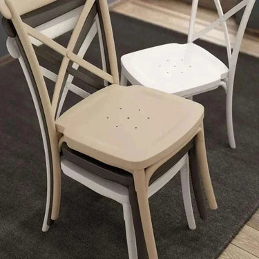 Pack de 4 sillas de jardín mod Roma apilables para interior y exterior