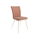Pack de 4 sillas de comedor tapizadas TUCSON con patas metálicas marfil