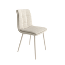 Pack de 4 sillas de comedor TORINO con patas blancas y asiento tapizado
