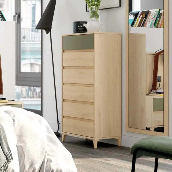mueble dormitorio xifonier 6 cajones