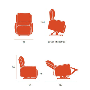 Butaca Relax Power-lift Mod. LIVIA
