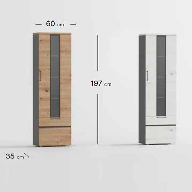 Vitrina alta Salón ROMA 60cm