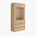 Vitrina dos puertas con cristalera y cajones modelo LECCE 135 cm